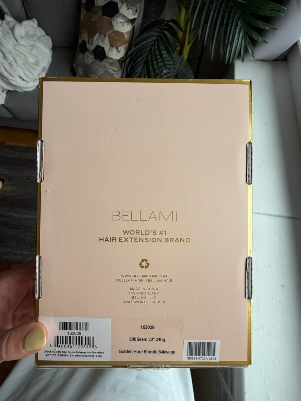 BELLAMI Silk Seam Golden Hour Blonde Balayage Hair Extensions 22inch 240g